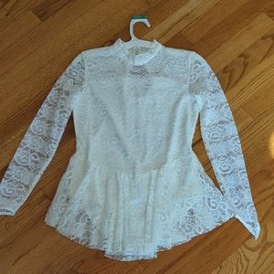iEFiEL White Lace Dance/Skate Dress